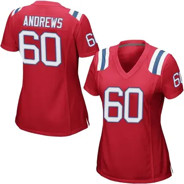 Men's Nike David Andrews Navy New England Patriots Game Jersey