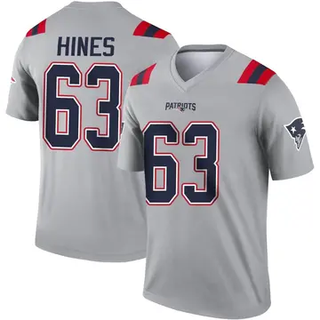 Men's Nike Chasen Hines Navy New England Patriots Game Player Jersey