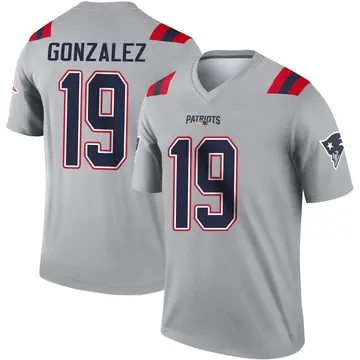 Youth Nike Christian Gonzalez Navy New England Patriots Game Jersey