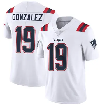 Men's Nike Christian Gonzalez Navy New England Patriots Team Game Jersey