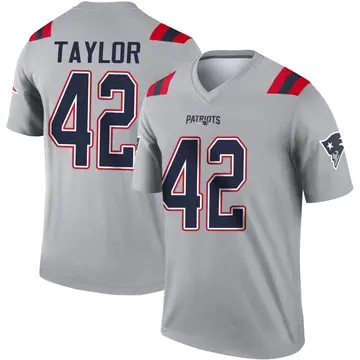 Men's Nike J.J. Taylor Navy New England Patriots Team Game Jersey