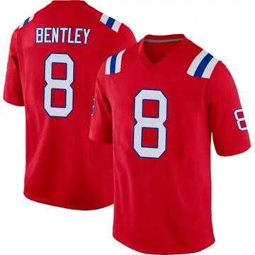 Men's Nike Bailey Zappe Red New England Patriots Alternate Game Player  Jersey